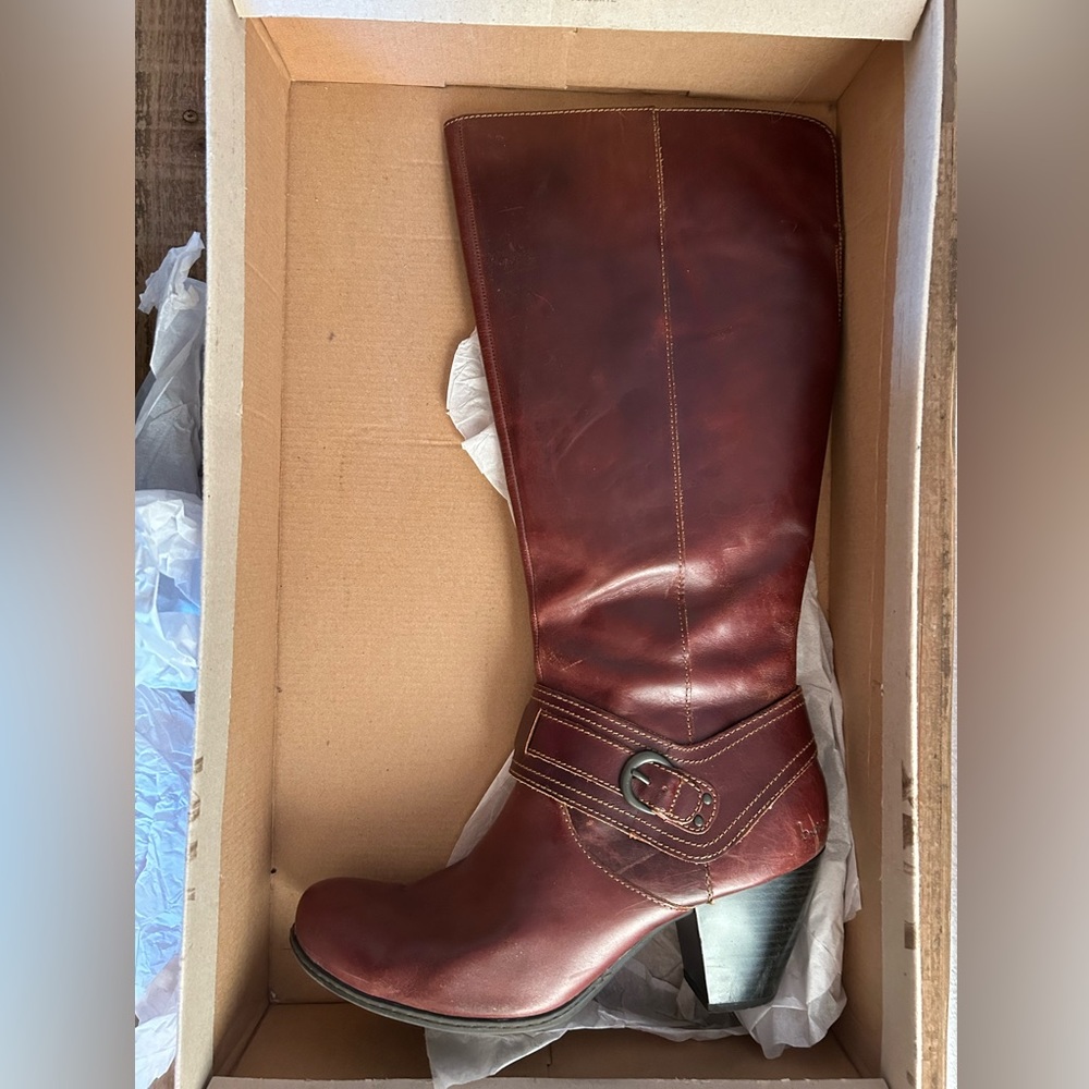 B.O.C. by Born Cognac Ricochet Tall Leather Boots Size 11